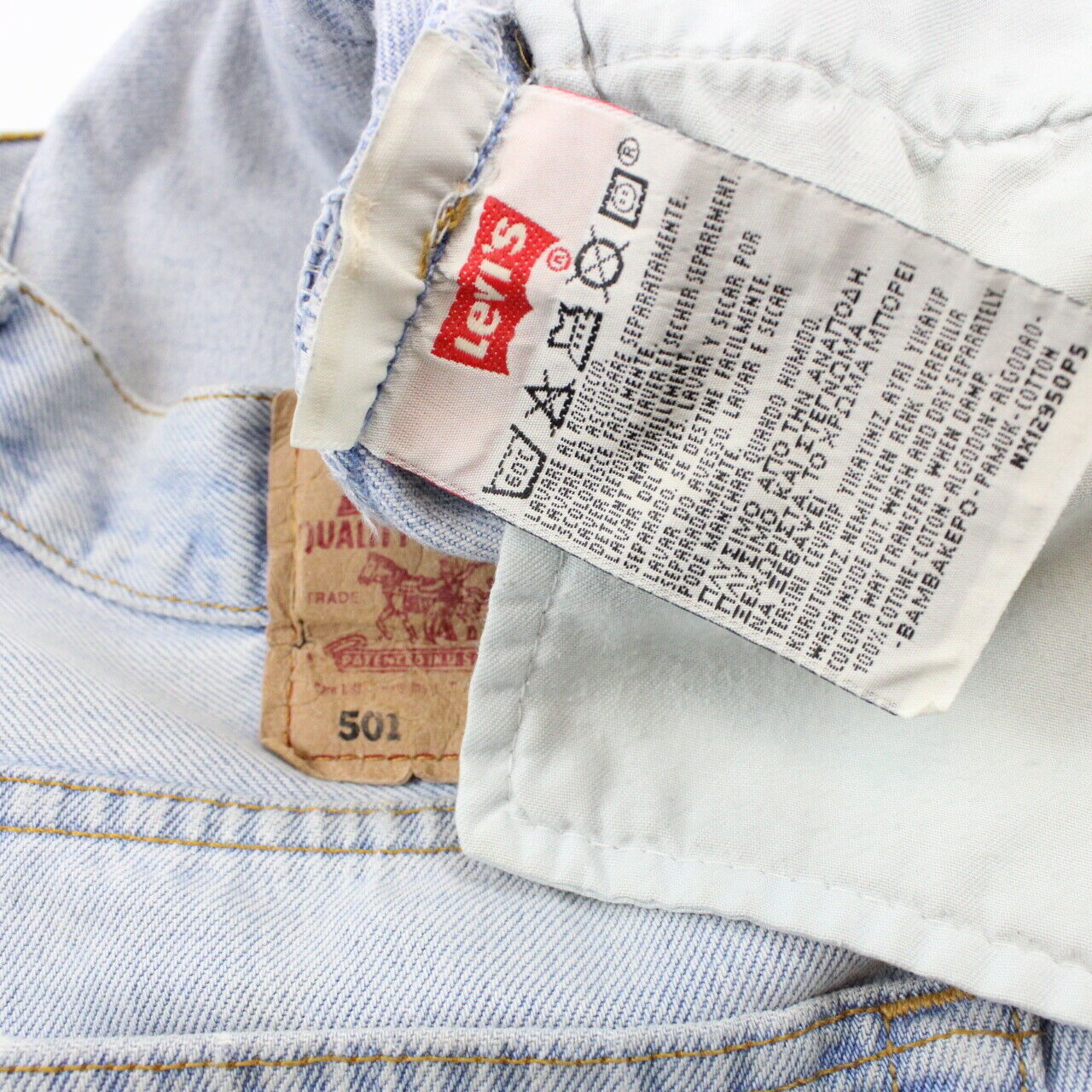 Womens LEVIS 501 Shorts Light Blue | W33