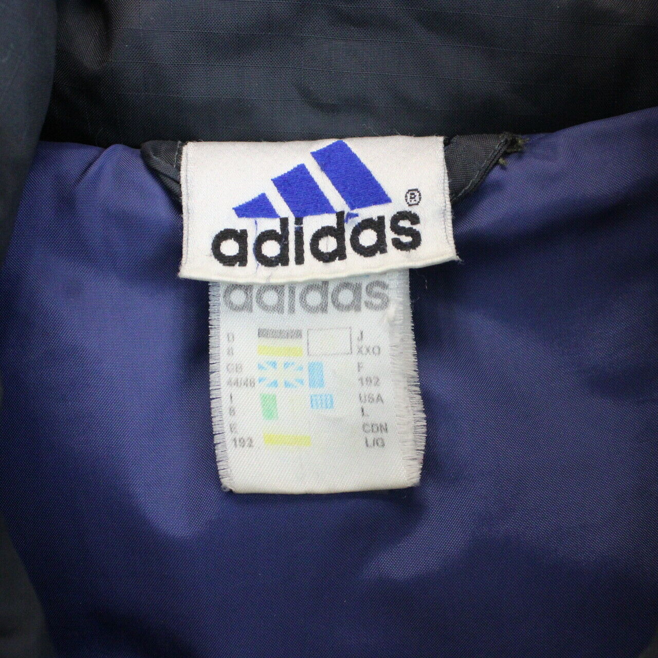 ADIDAS 90s Down Puffer Jacket Navy Blue | XL