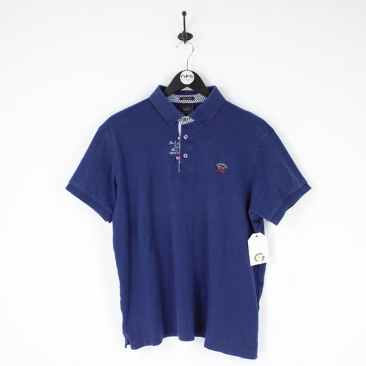 Mens PAUL & SHARK Polo Shirt Navy Blue | Large