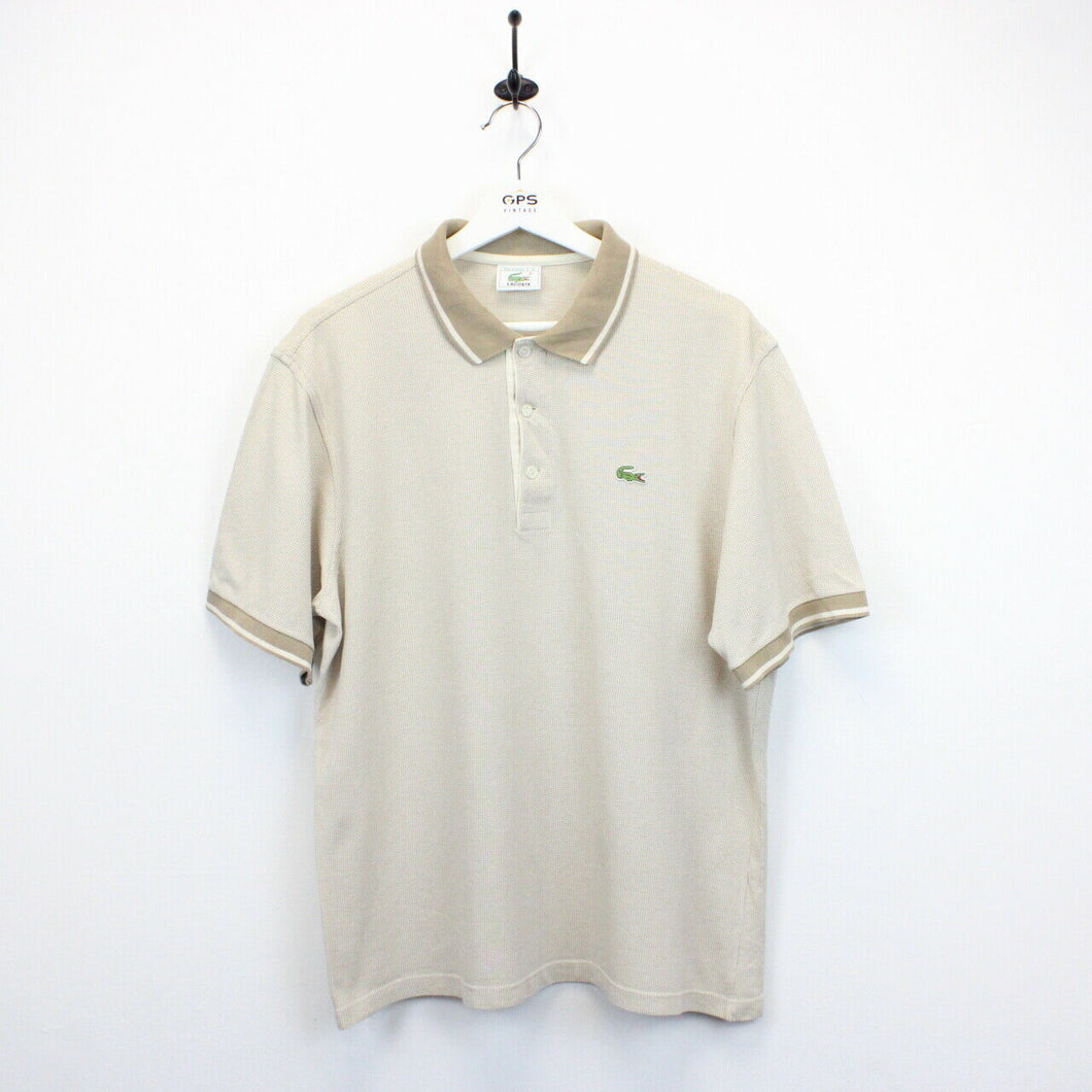 LACOSTE Polo Shirt Beige | Large