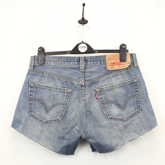 Womens LEVIS 501 Shorts Mid Blue | W33