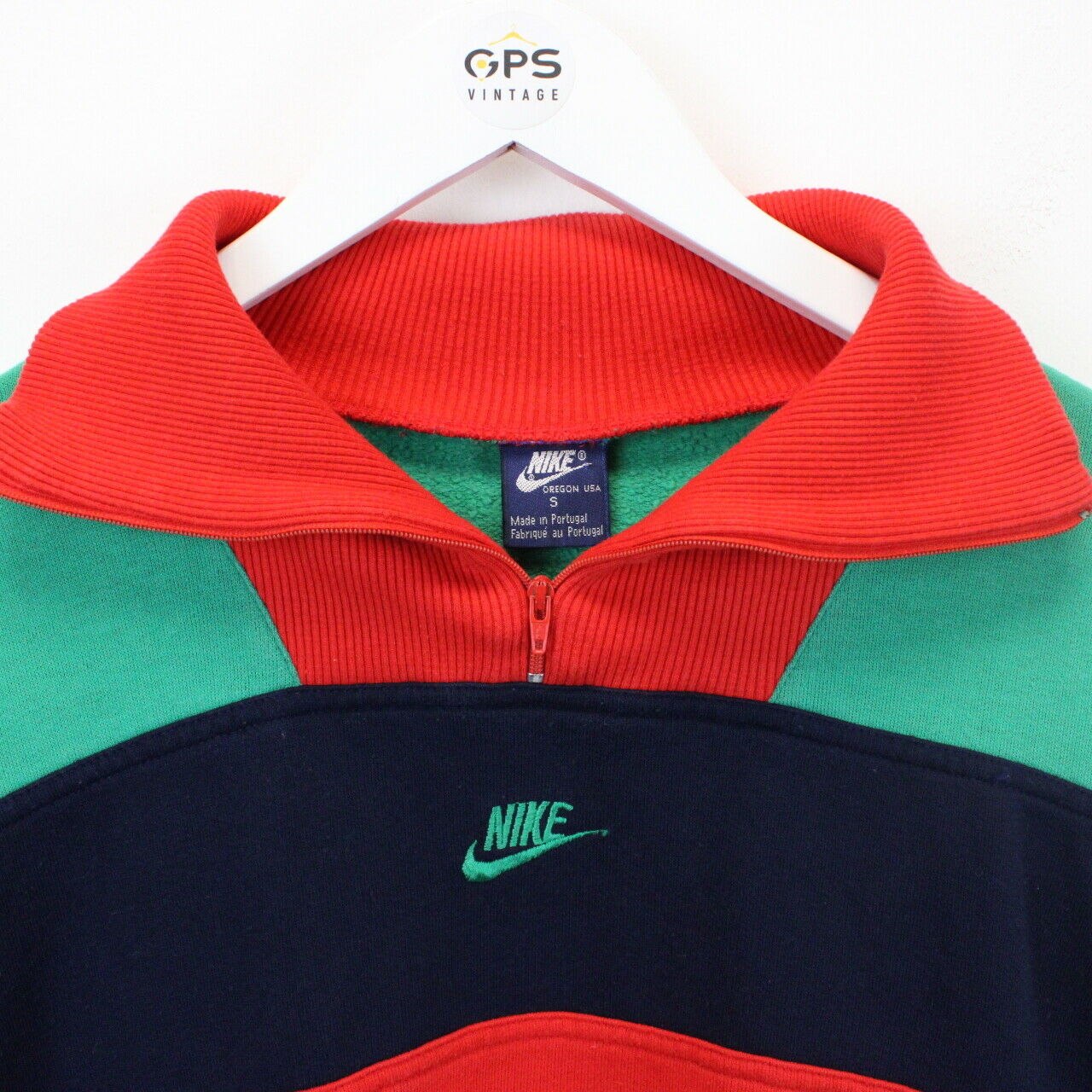 NIKE 80s 1/4 Zip Sweatshirt Multicolour | Small