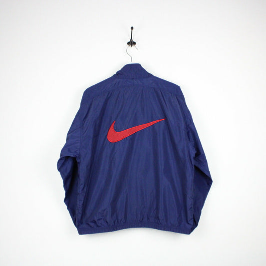 Vintage 90s NIKE Track Top Jacket Navy Blue | Medium