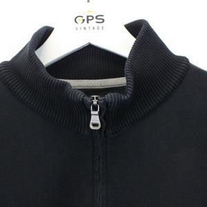 HUGO BOSS 1/4 Zip Sweatshirt Black | XL