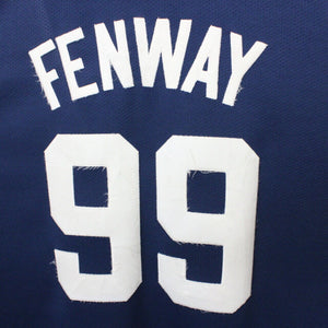 MLB 90s STARTER Boston RED SOX Jersey Navy Blue | XXL