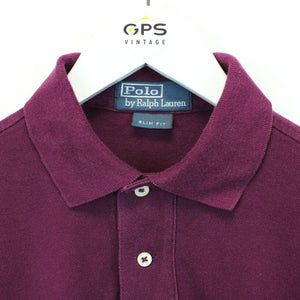 RALPH LAUREN Polo Shirt Purple | XS