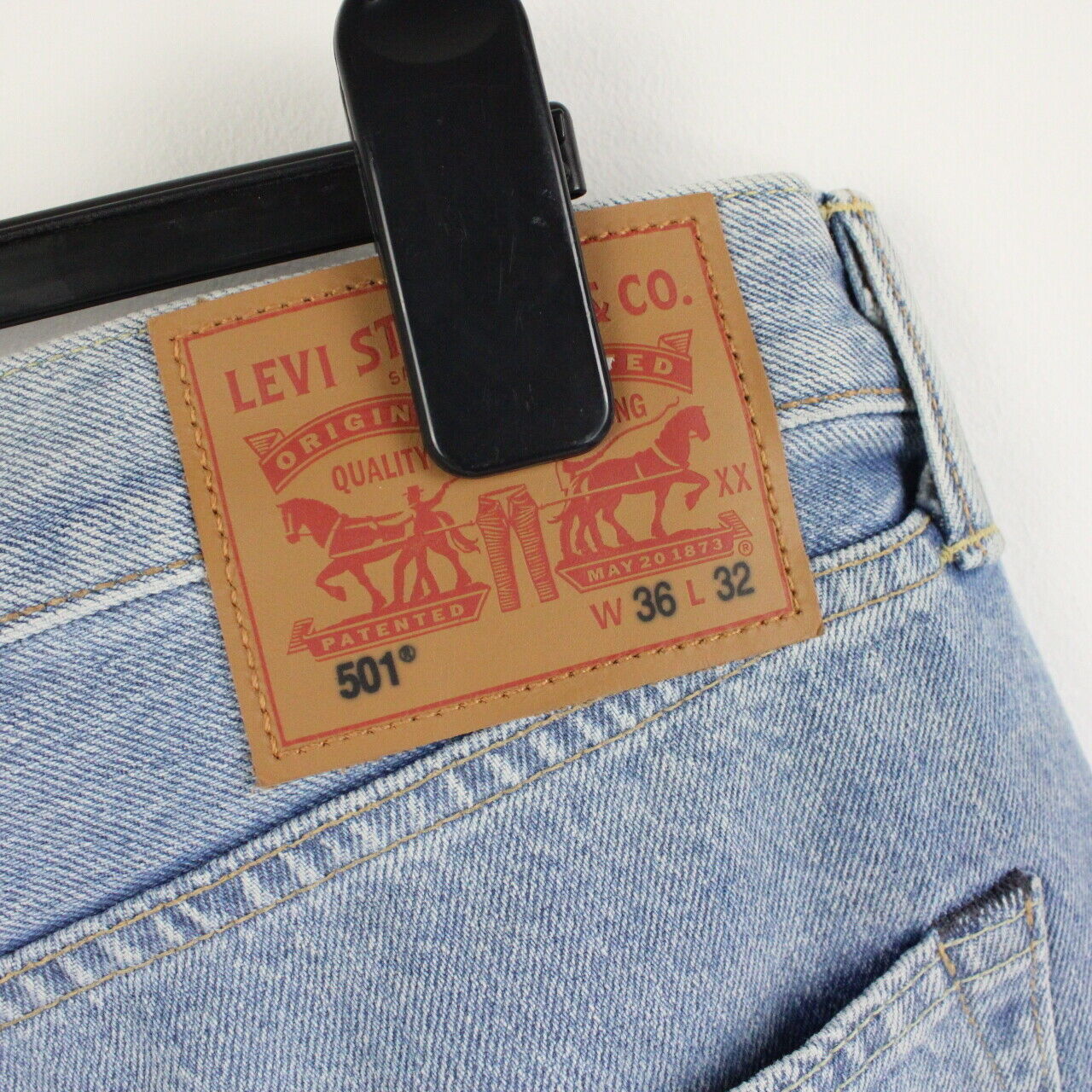 Mens LEVIS 501 Jeans Light Blue | W38 L32