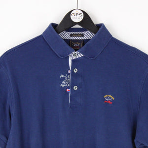 Mens PAUL & SHARK Polo Shirt Navy Blue | Large