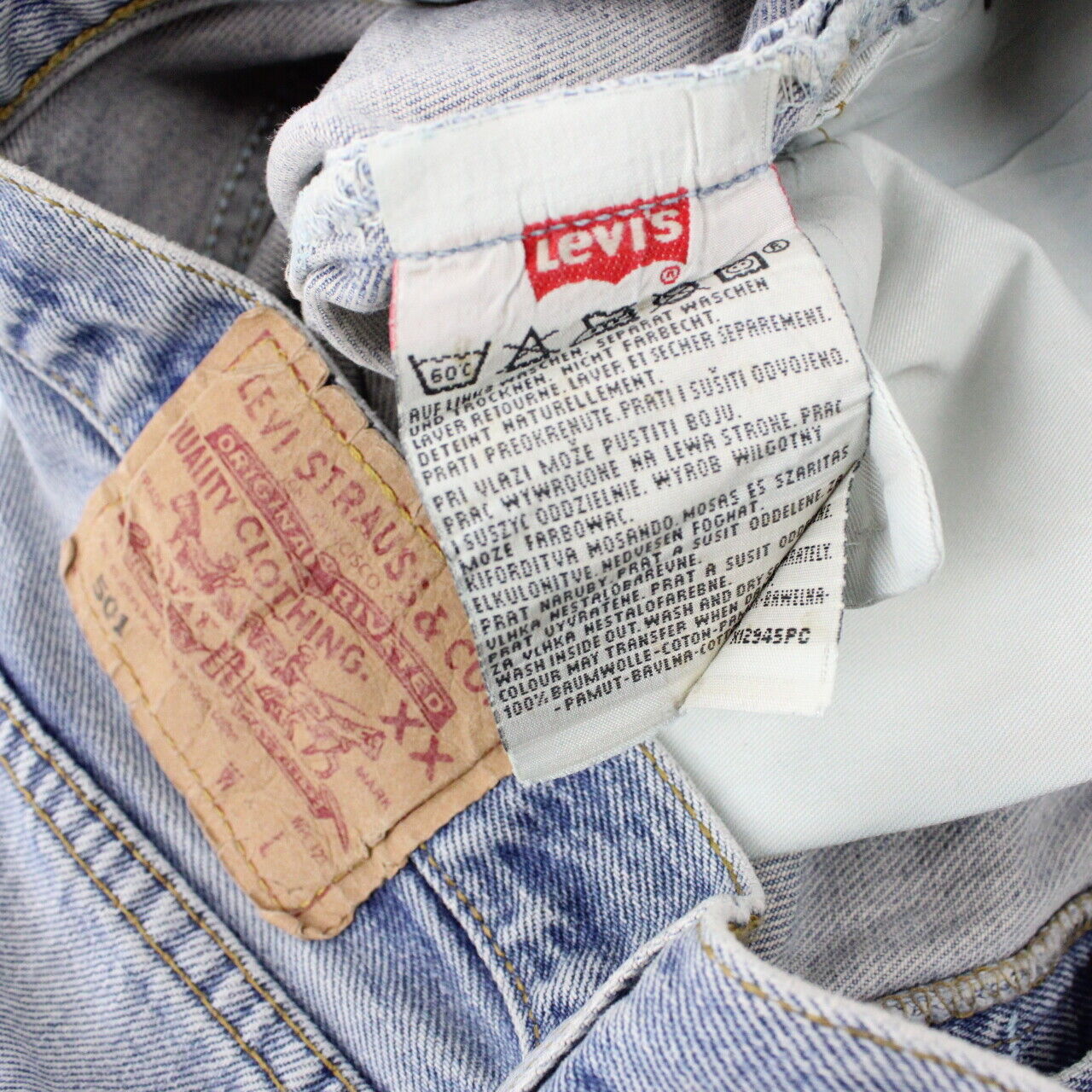 Levi’s 501xx Vintage Jeans in Light Blue (W32 L32) – Made in USA - Vintage 2024 Unisex #089