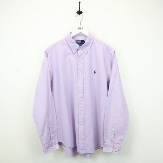 RALPH LAUREN 90s Shirt Purple | Large