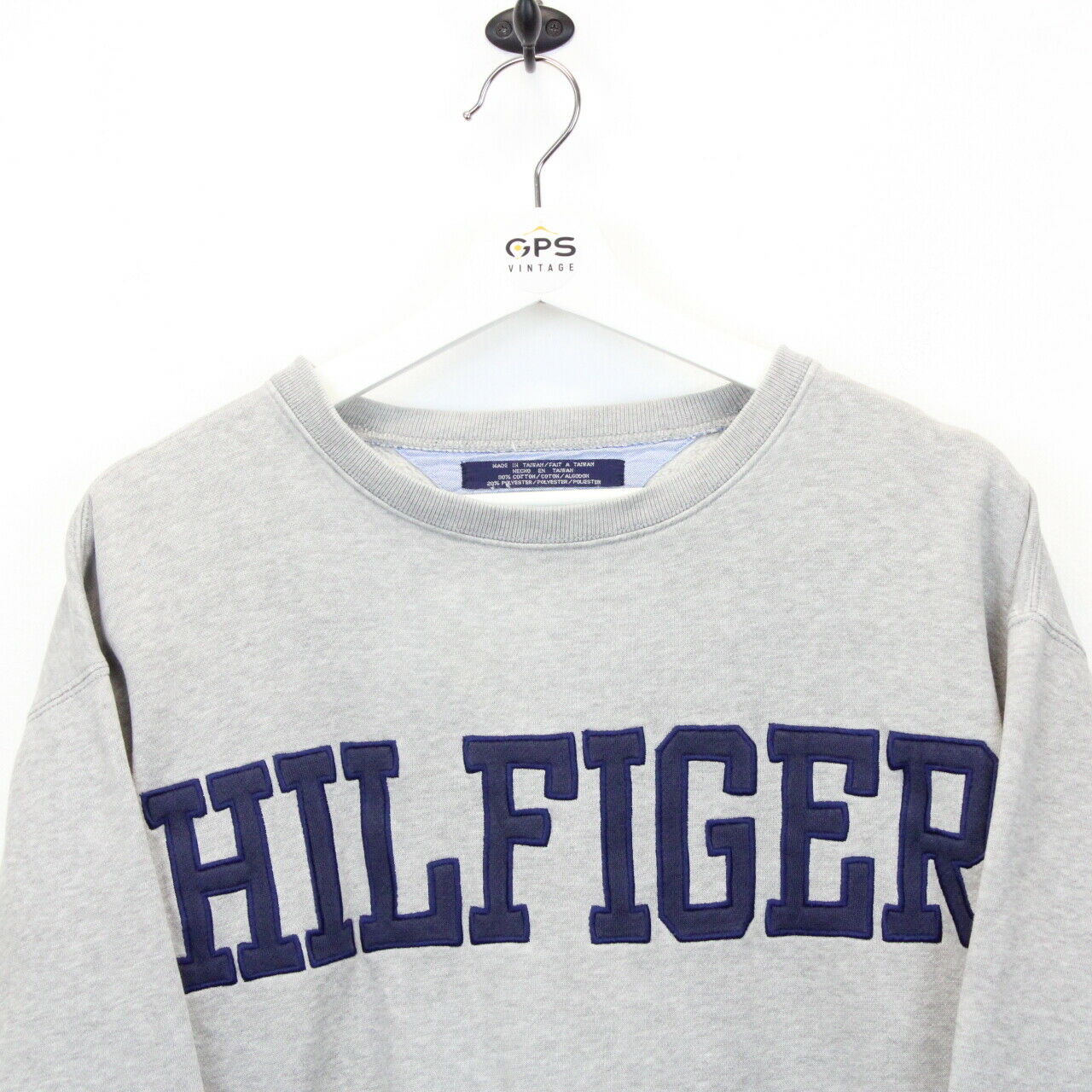 TOMMY HILFIGER 00s Sweatshirt Grey | Small