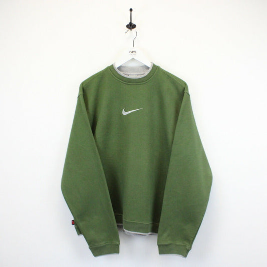 NIKE 00s Sweatshirt Green | Medium