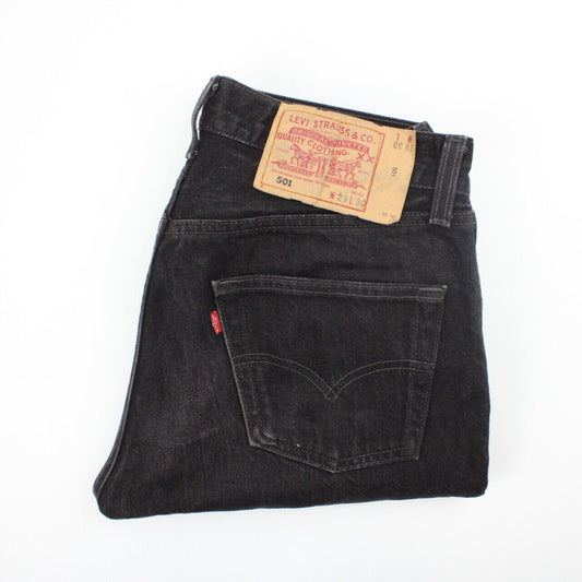 Womens LEVIS 501 Jeans Black Charcoal | W29 L30