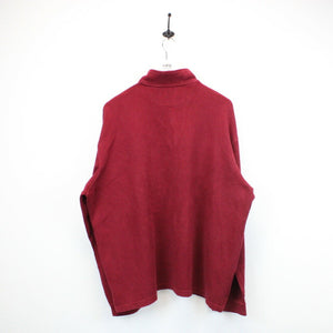 CHAPS 1/4 Zip Knit Sweatshirt Red | XL