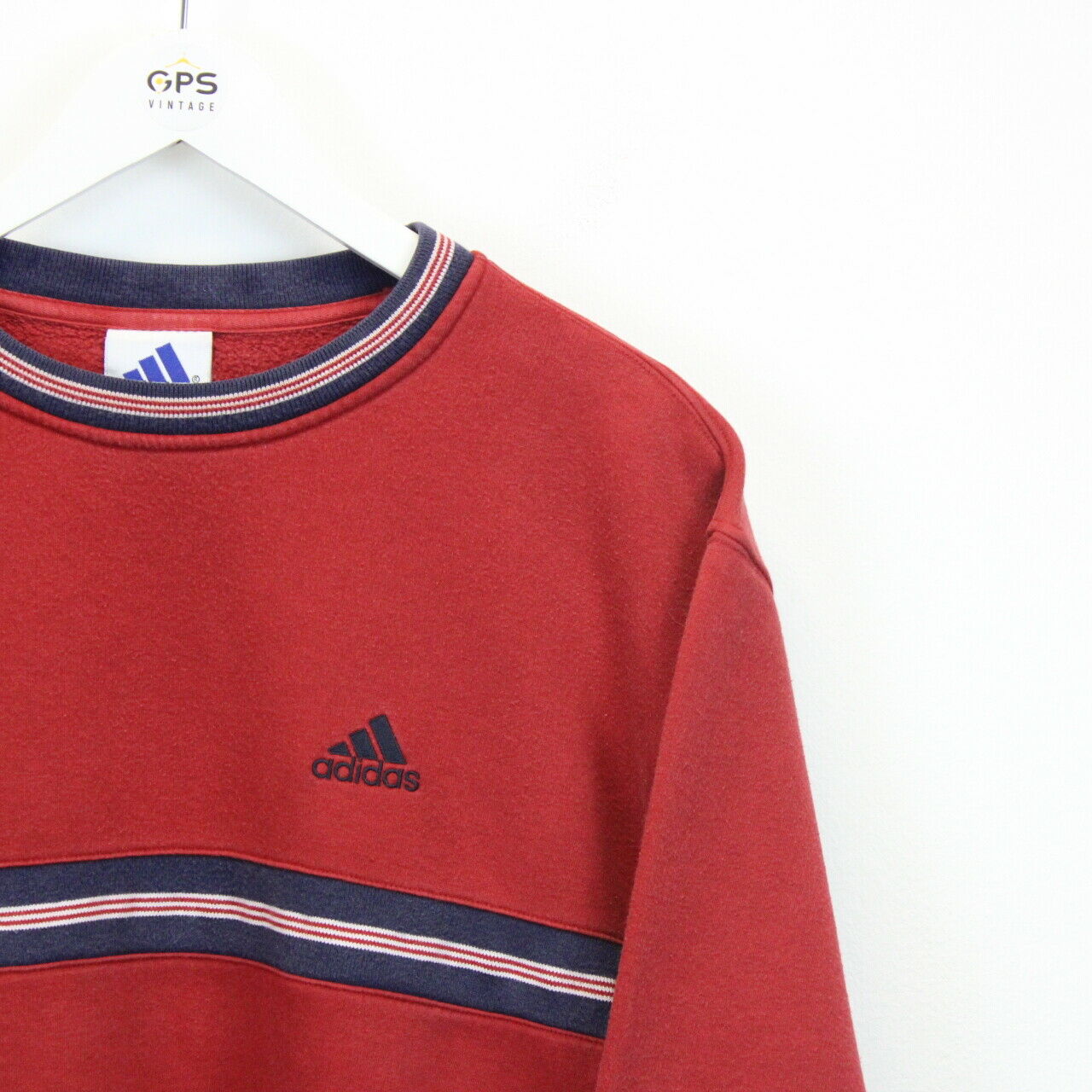 Vintage red hot sale adidas sweatshirt