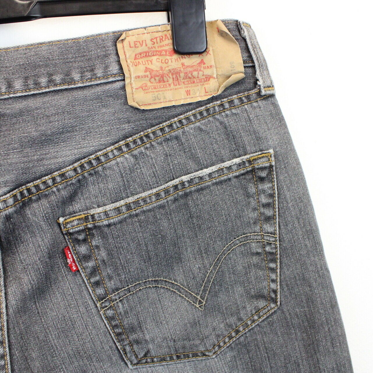 LEVIS 501 Jeans Grey Charcoal | W34 L30