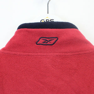 REEBOK 90s 1/4 Zip Fleece Red | Large