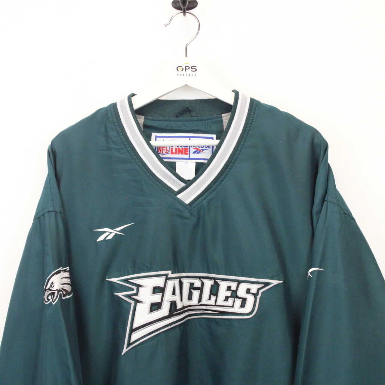 Philadelphia Eagles Jacket Men XL Adult Green Windbreaker Reebok NFL  Football