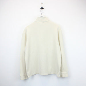 RALPH LAUREN 1/4 Zip Sweatshirt Beige | Medium