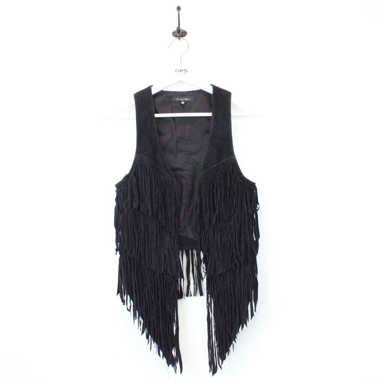 Womens Suede Vest Black | Small