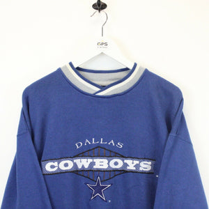 NFL STARTER 90s Dallas COWBOYS Sweatshirt Blue | Large