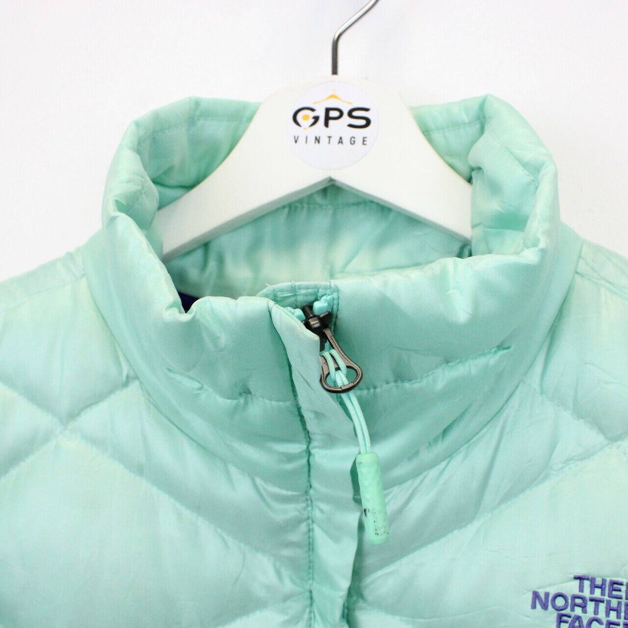 Womens THE NORTH FACE 550 Goose Down Jacket Green Large GPS Vintage