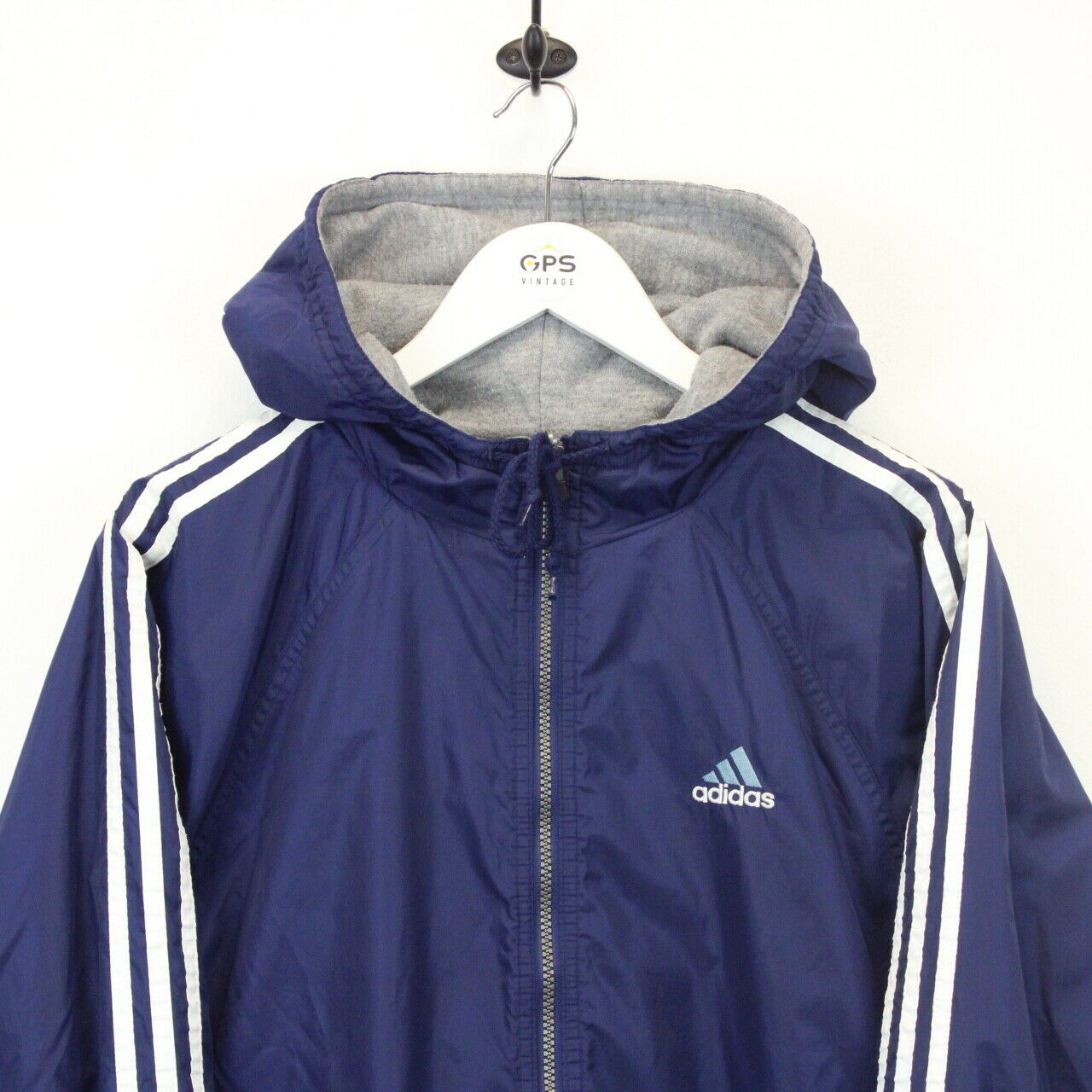 Adidas originals retro hooded jacket in navy sale