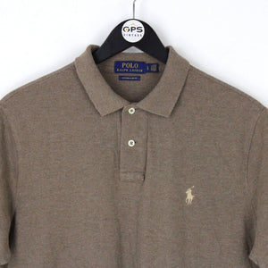 Mens RALPH LAUREN Polo Shirt Brown | Large