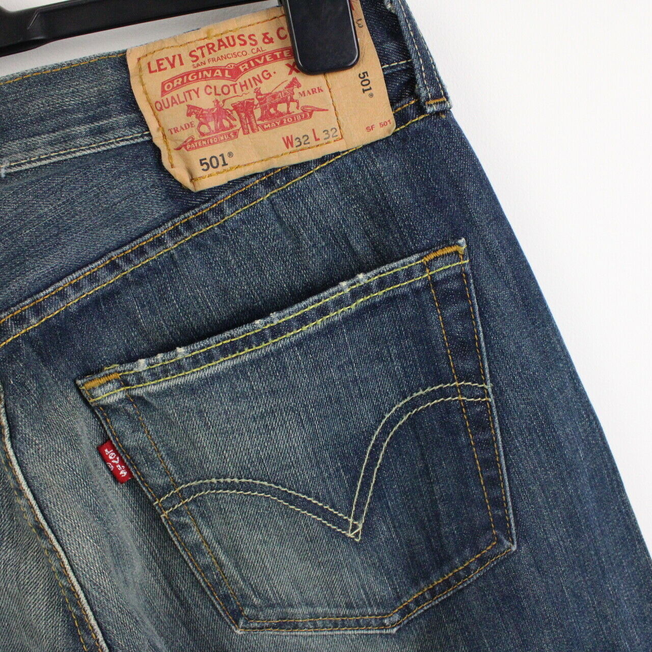 Womens LEVIS 501 Jeans Dark Blue | W32 L26