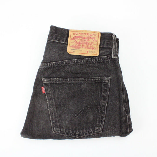 Womens LEVIS 501 Jeans Black Charcoal l W28 L30