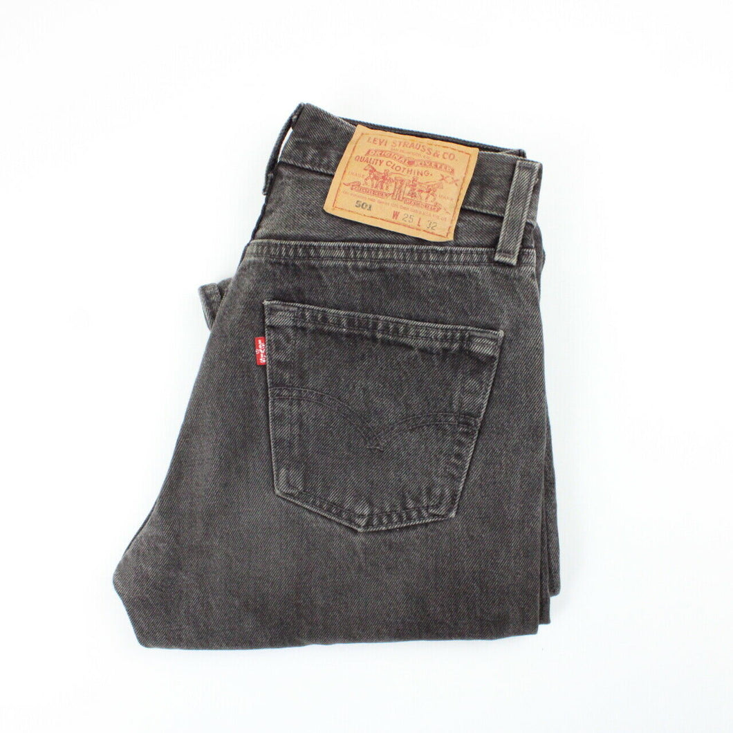 Womens LEVIS 501 Jeans Grey Charcoal | W26 L32