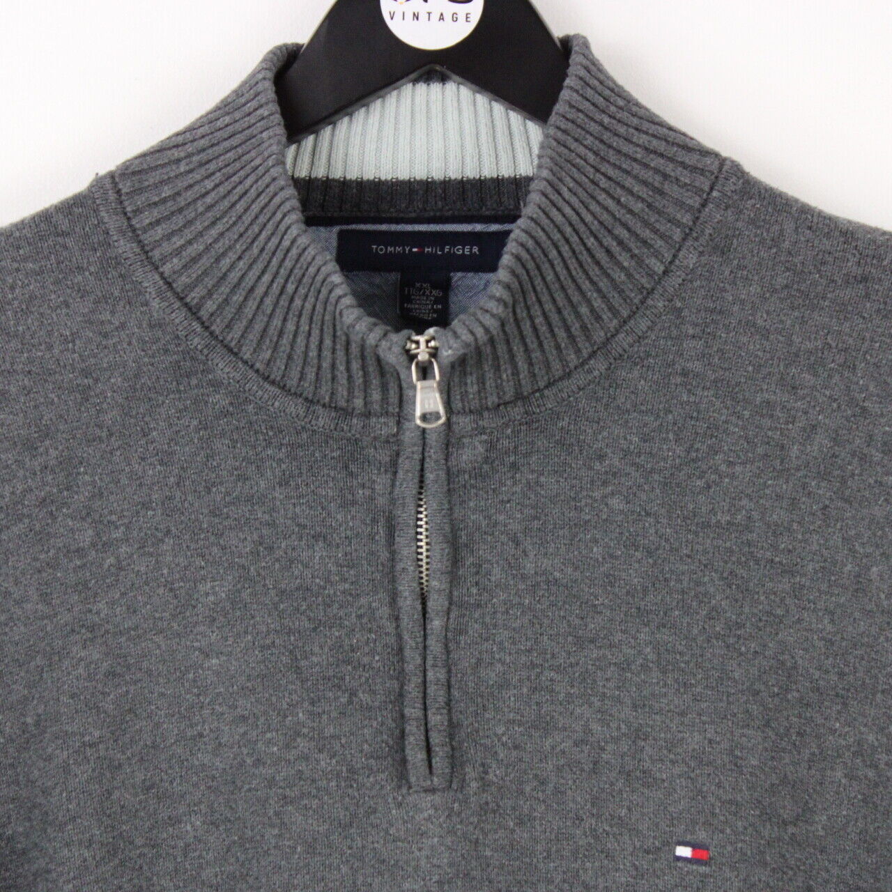 TOMMY HILFIGER 1 4 Zip Sweatshirt Grey XXL