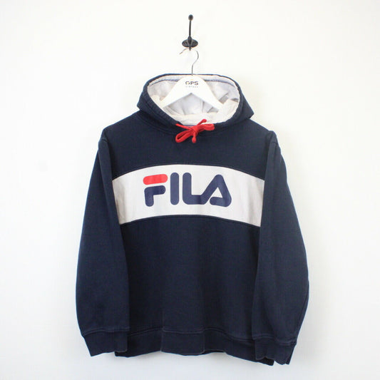 Womens FILA Hoodie Navy Blue | Medium