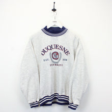 Load image into Gallery viewer, Vintage DUQUESNE UNIVERSITY 90s Sweatshirt Grey | Medium
