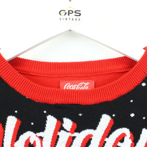 COCA COLA Christmas Sweatshirt Red | Medium