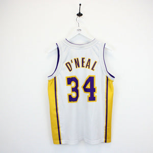 Vintage CHAMPION LA LAKERS Jersey White | Medium