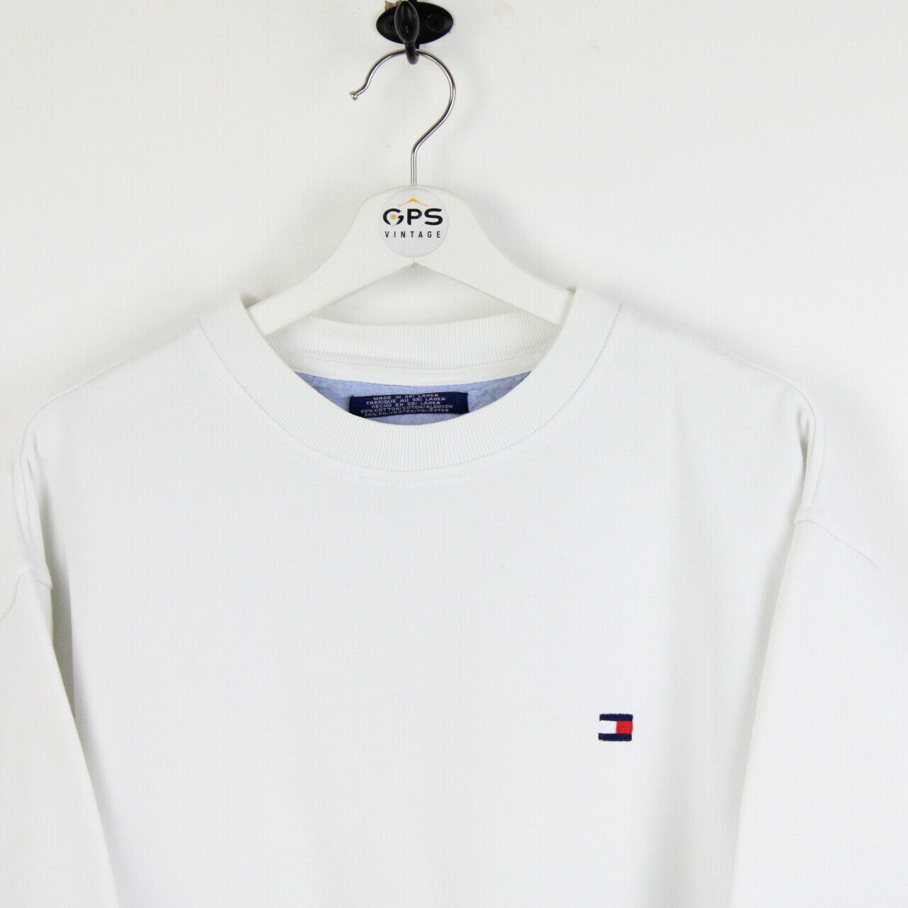 TOMMY HILFIGER 00s Sweatshirt White | Medium