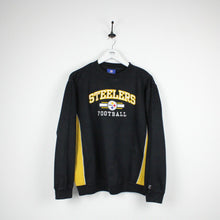 Load image into Gallery viewer, Vintage NFL REEBOK Pittsburgh STEELERS Sweatshirt Black | Medium
