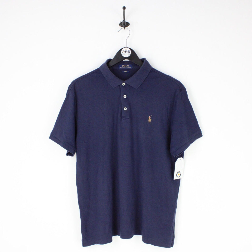 Mens RALPH LAUREN Polo Shirt Navy Blue | Large