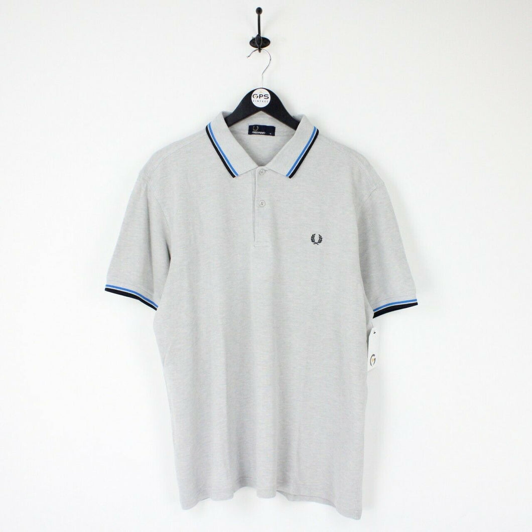 Mens FRED PERRY Polo Shirt Grey | XL