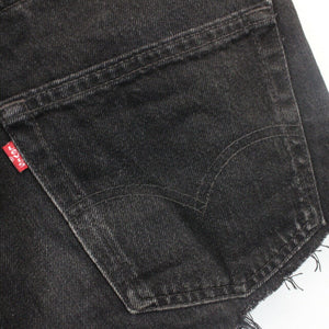 Womens LEVIS 501 Shorts Black Charcoal | W32