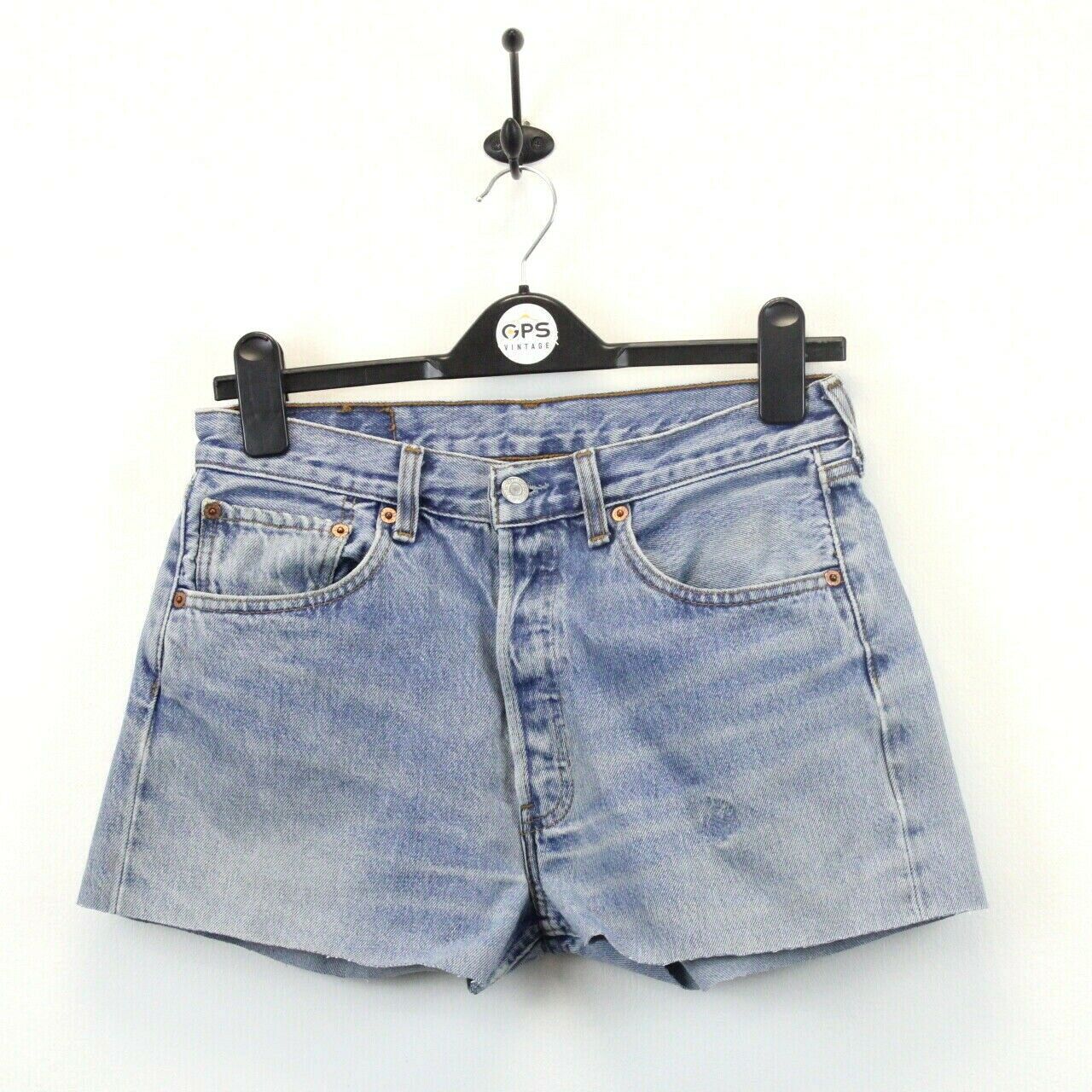 Womens LEVIS 501 Shorts Light Blue | W30