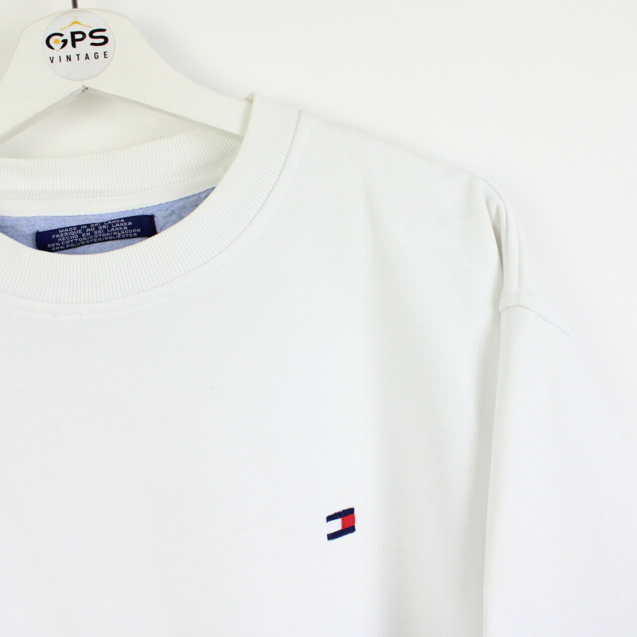 TOMMY HILFIGER 00s Sweatshirt White | Medium