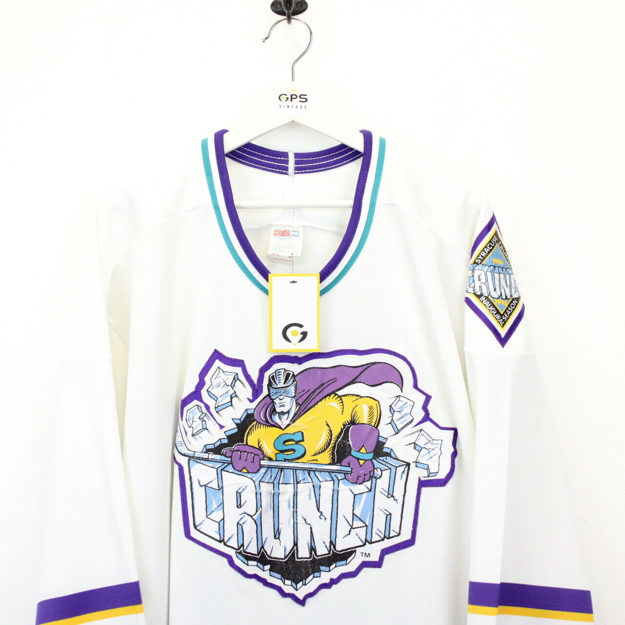 NHL CCM 90s Syracuse CRUNCH Jersey White | XL – GPS Vintage