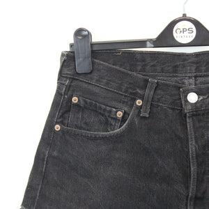 Womens LEVIS 501 Shorts Black Charcoal | W32