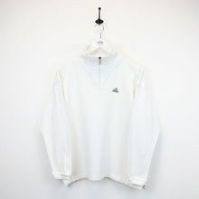 Load image into Gallery viewer, Womens ADIDAS 90s 1/4 Zip Sweatshirt White | Medium
