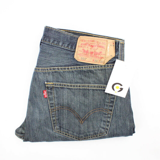 Womens LEVIS 501 Jeans Dark Blue | W34 L32