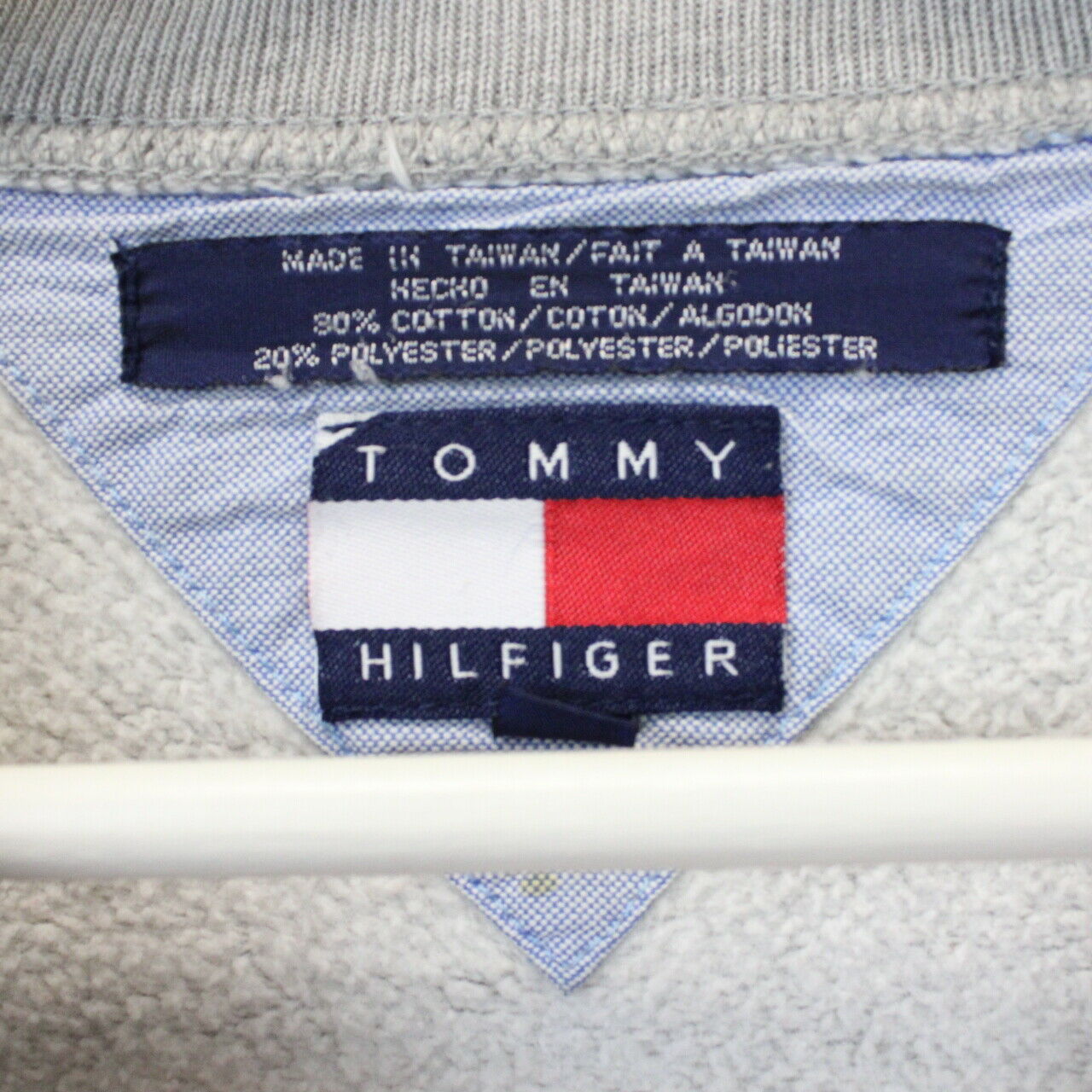 TOMMY HILFIGER 00s Sweatshirt Grey | Small