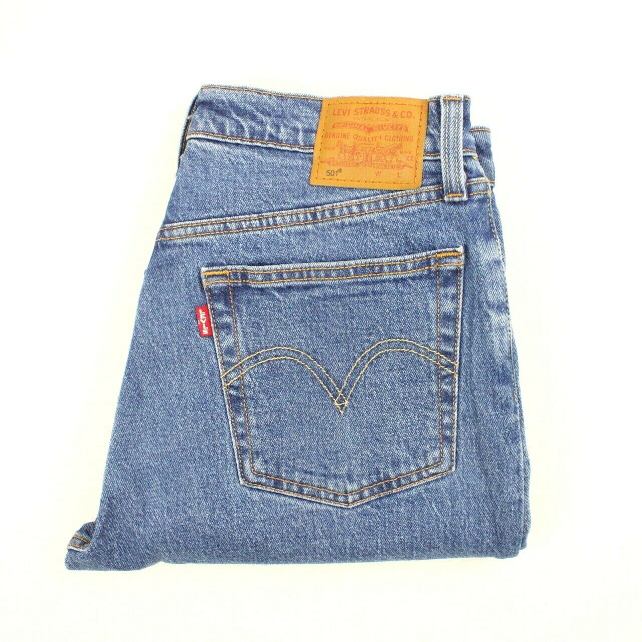 Womens LEVIS 501 Big E Jeans Mid Blue | W28 L26