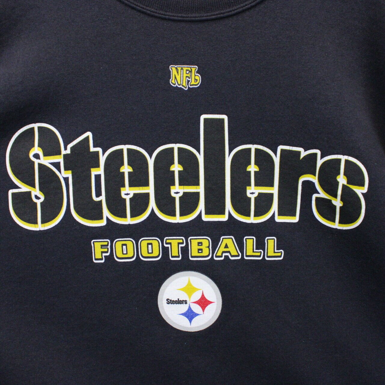 NFL 00s Pittsburgh STEELERS Sweatshirt Navy Blue | Large